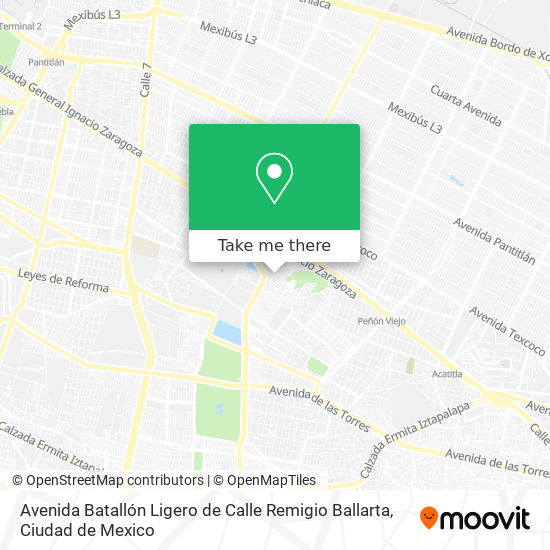 Mapa de Avenida Batallón Ligero de Calle Remigio Ballarta