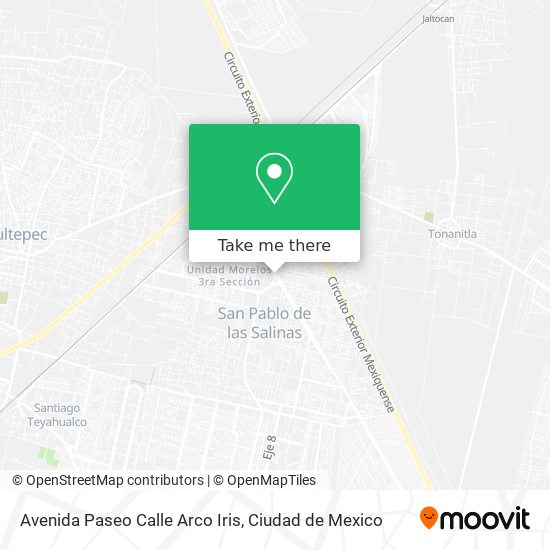 Avenida Paseo Calle Arco Iris map