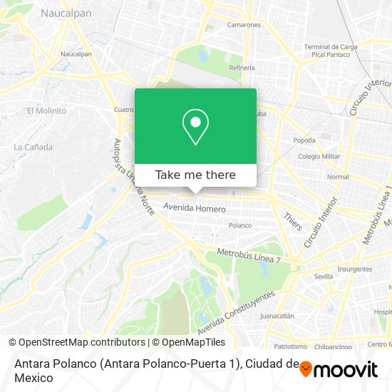 Antara Polanco (Antara Polanco-Puerta 1) map