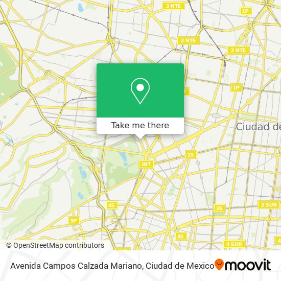 Avenida Campos Calzada Mariano map