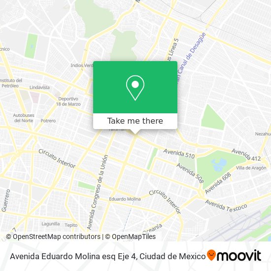 Mapa de Avenida Eduardo Molina esq Eje 4