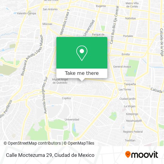 Mapa de Calle Moctezuma 29