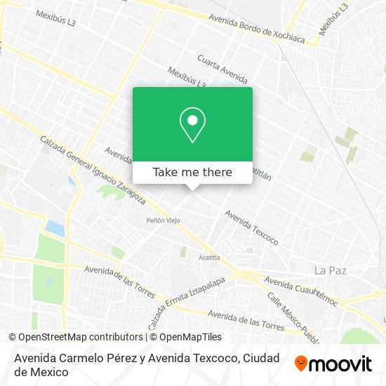 Avenida Carmelo Pérez y Avenida Texcoco map