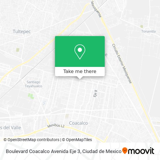 Mapa de Boulevard Coacalco Avenida Eje 3