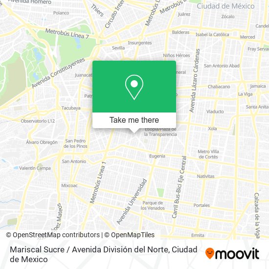 Mariscal Sucre / Avenida División del Norte map