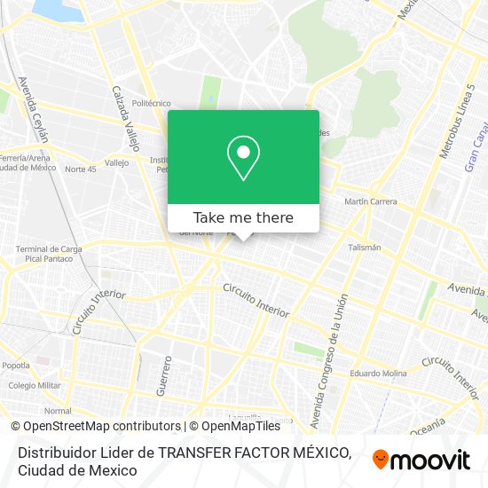 Distribuidor Lider de TRANSFER FACTOR MÉXICO map