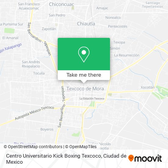 Mapa de Centro Universitario Kick Boxing Texcoco