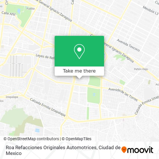 Roa Refacciones Originales Automotrices map