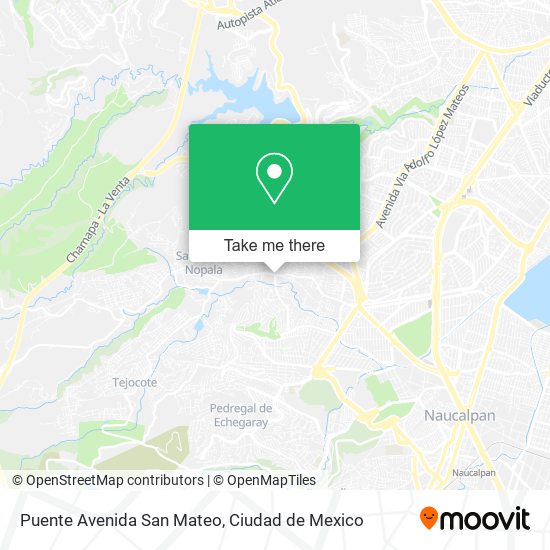 Mapa de Puente Avenida San Mateo