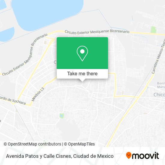 Avenida Patos y Calle Cisnes map