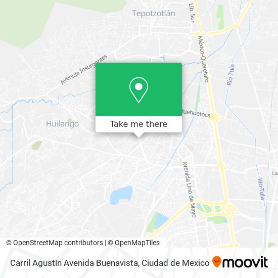 Mapa de Carril Agustín Avenida Buenavista