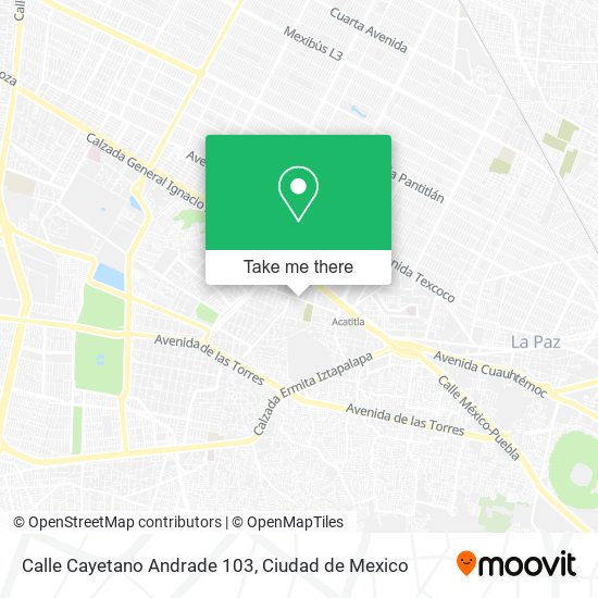 Calle Cayetano Andrade 103 map