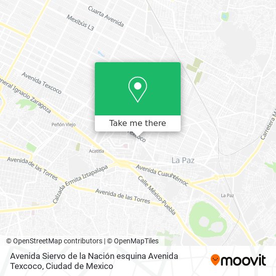 Avenida Siervo de la Nación esquina Avenida Texcoco map