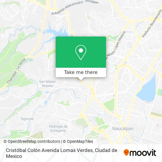 Cristóbal Colón Avenida Lomas Verdes map