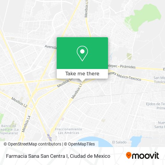 Mapa de Farmacia Sana San Centra I