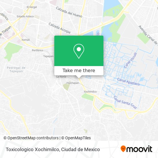 Toxicologico Xochimilco map