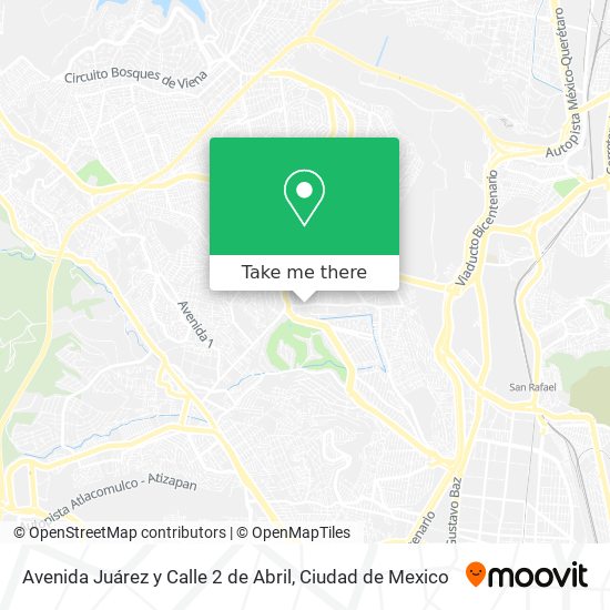 Mapa de Avenida Juárez y Calle 2 de Abril