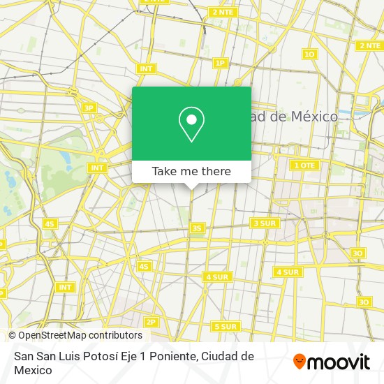 San San Luis Potosí Eje 1 Poniente map