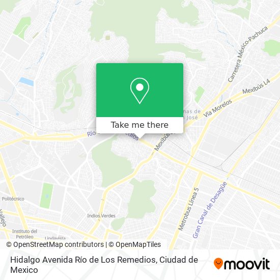 Hidalgo Avenida Río de Los Remedios map