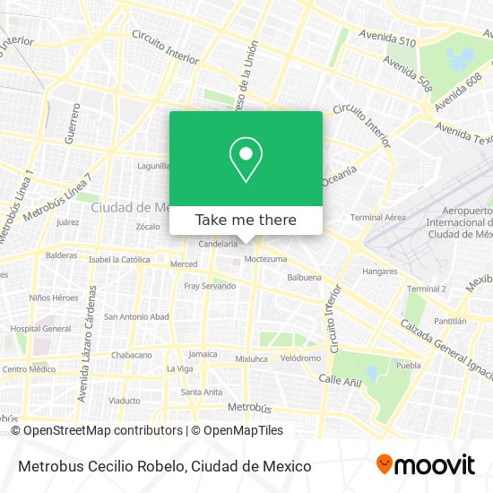 Metrobus Cecilio Robelo map