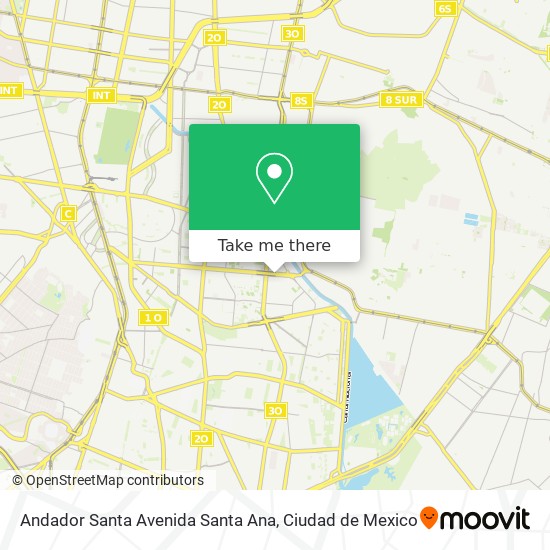 Andador Santa Avenida Santa Ana map