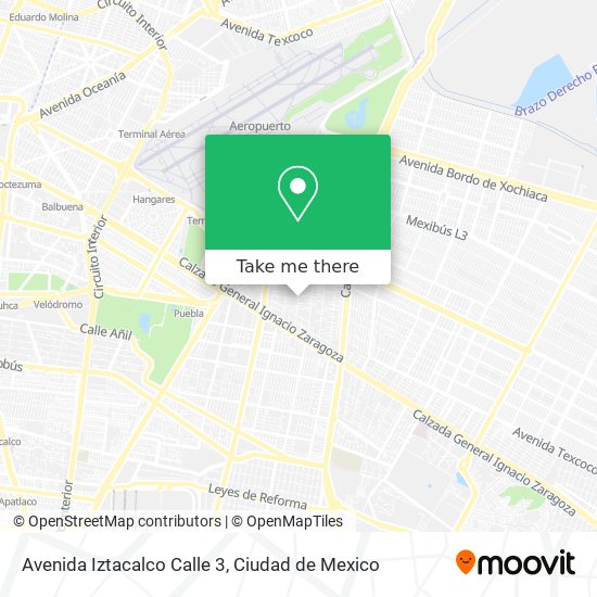 Avenida Iztacalco Calle 3 map