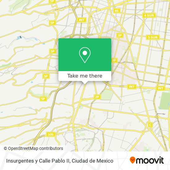 Insurgentes y Calle Pablo II map