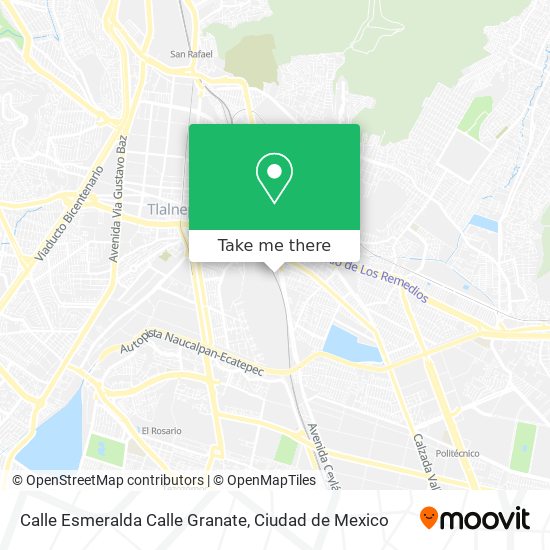 Mapa de Calle Esmeralda Calle Granate