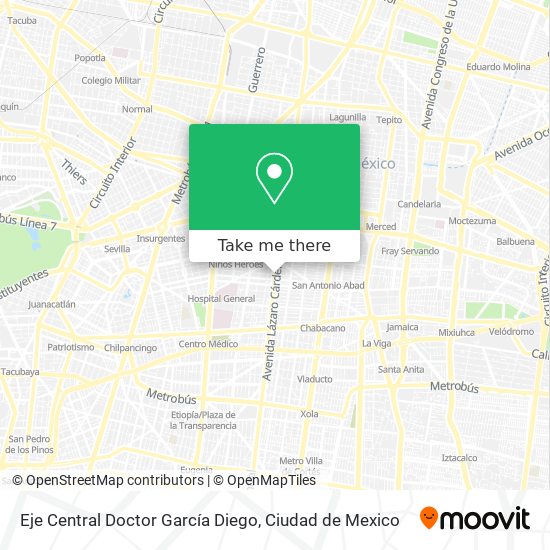 Eje Central Doctor García Diego map