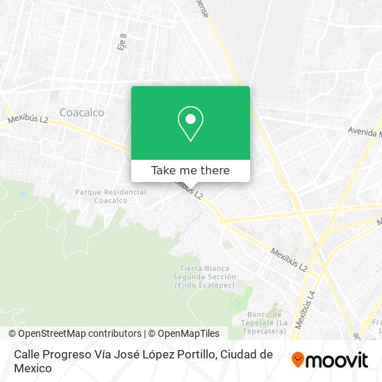 Calle Progreso Vía José López Portillo map