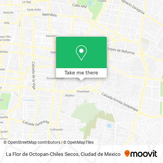 La Flor de Octopan-Chiles Secos map