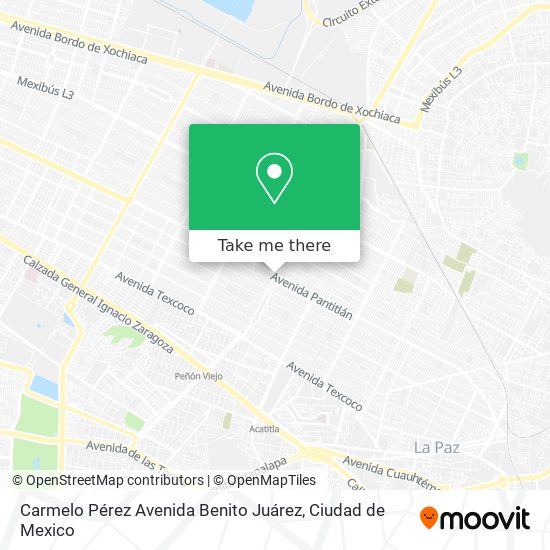 Carmelo Pérez Avenida Benito Juárez map