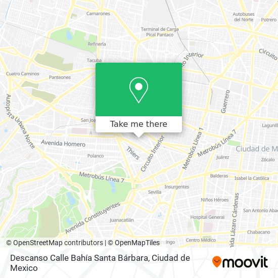 Mapa de Descanso Calle Bahía Santa Bárbara