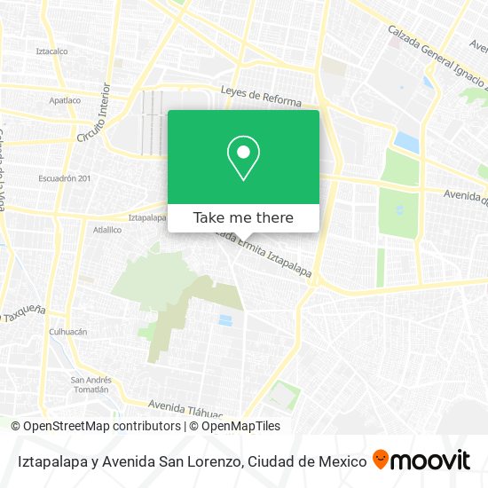 Iztapalapa y Avenida San Lorenzo map