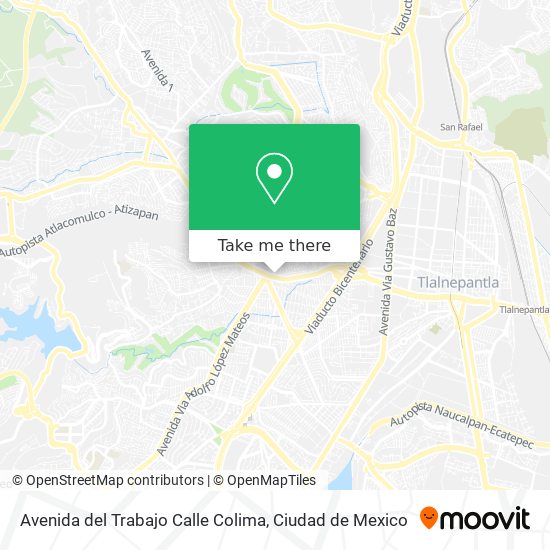 Avenida del Trabajo Calle Colima map