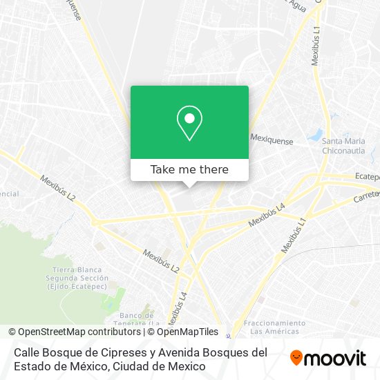 Calle Bosque de Cipreses y Avenida Bosques del Estado de México map