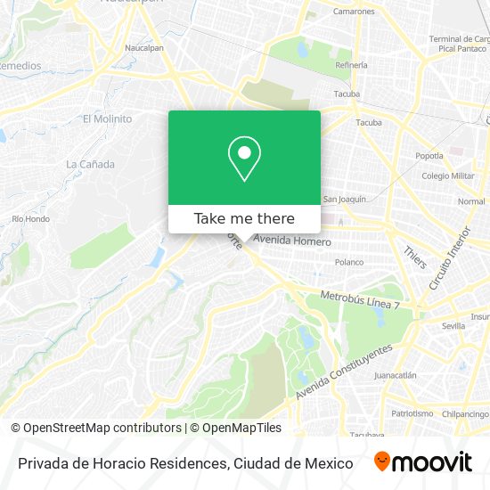 Privada de Horacio Residences map