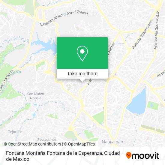 Fontana Montaña Fontana de la Esperanza map