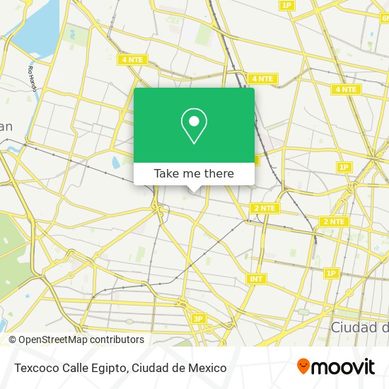 Texcoco Calle Egipto map