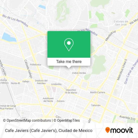 Cafe Javiers (Café Javier's) map