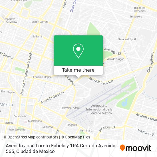 Avenida José Loreto Fabela y 1RA Cerrada Avenida 565 map