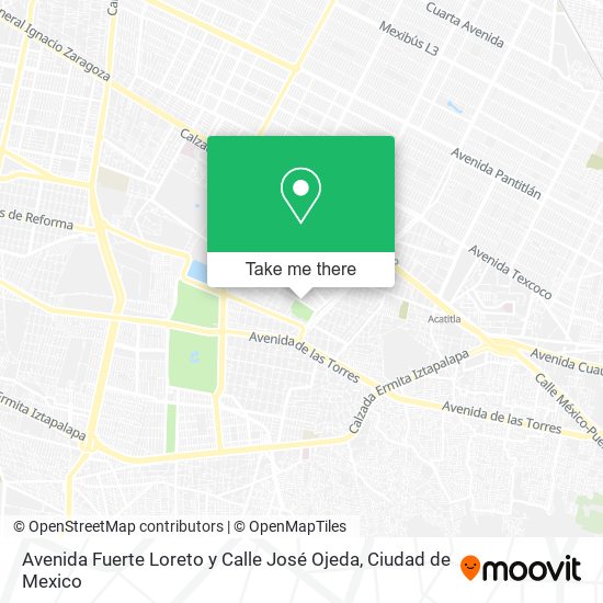 Mapa de Avenida Fuerte Loreto y Calle José Ojeda