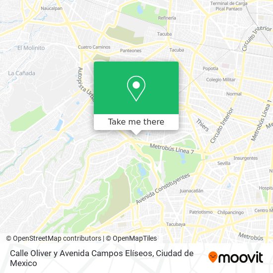 Calle Oliver y Avenida Campos Elíseos map