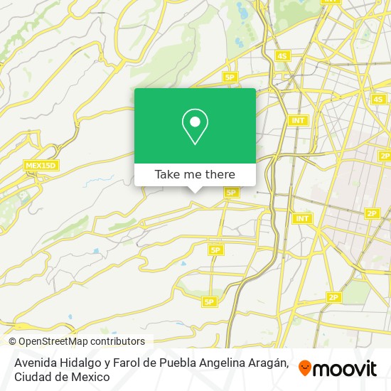 Mapa de Avenida Hidalgo y Farol de Puebla Angelina Aragán