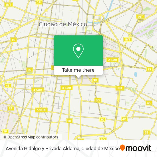 Avenida Hidalgo y Privada Aldama map