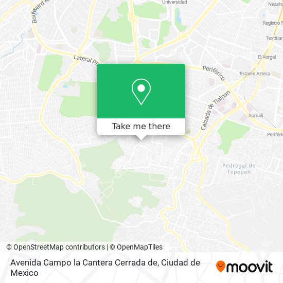 Avenida Campo la Cantera Cerrada de map