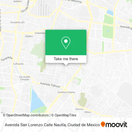 Avenida San Lorenzo Calle Nautla map