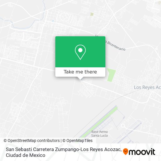 San Sebasti Carretera Zumpango-Los Reyes Acozac map