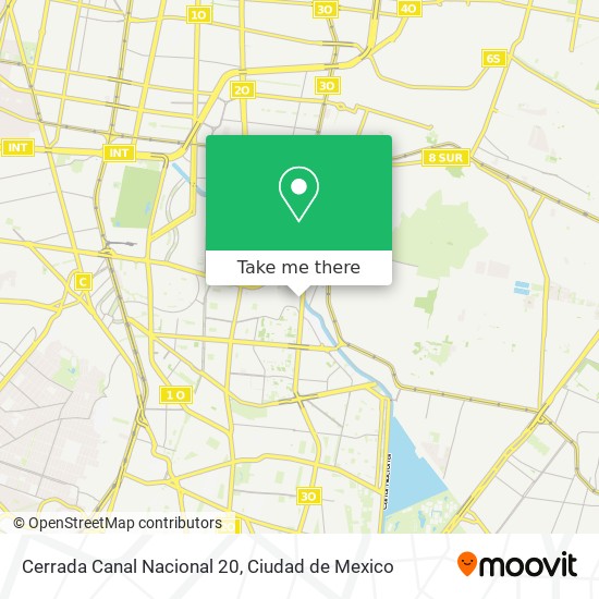 Cerrada Canal Nacional 20 map