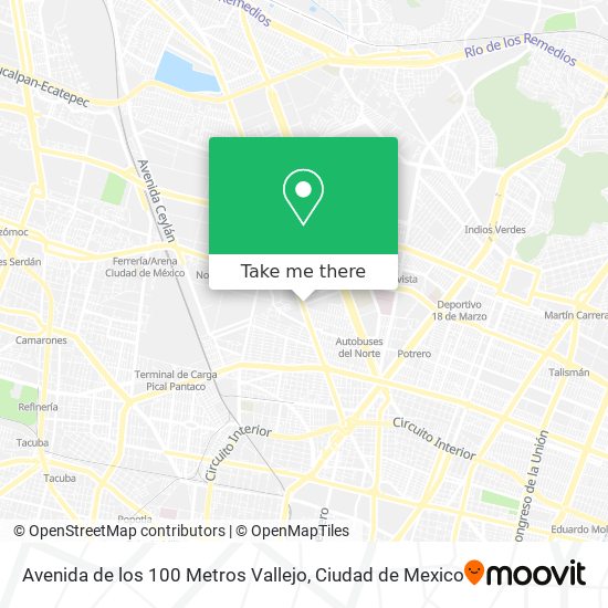 Avenida de los 100 Metros Vallejo map